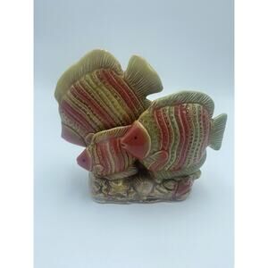 Tradewind Bay Porcelain Fishes Fish Figurine 2 big fishes 1 small fish